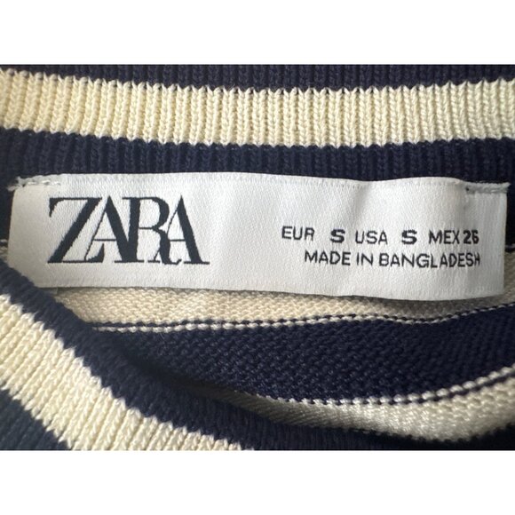 2/$30 ZARA Striped Small Cropped Sweater Viscose & Polyamide - Picture 4 of 14